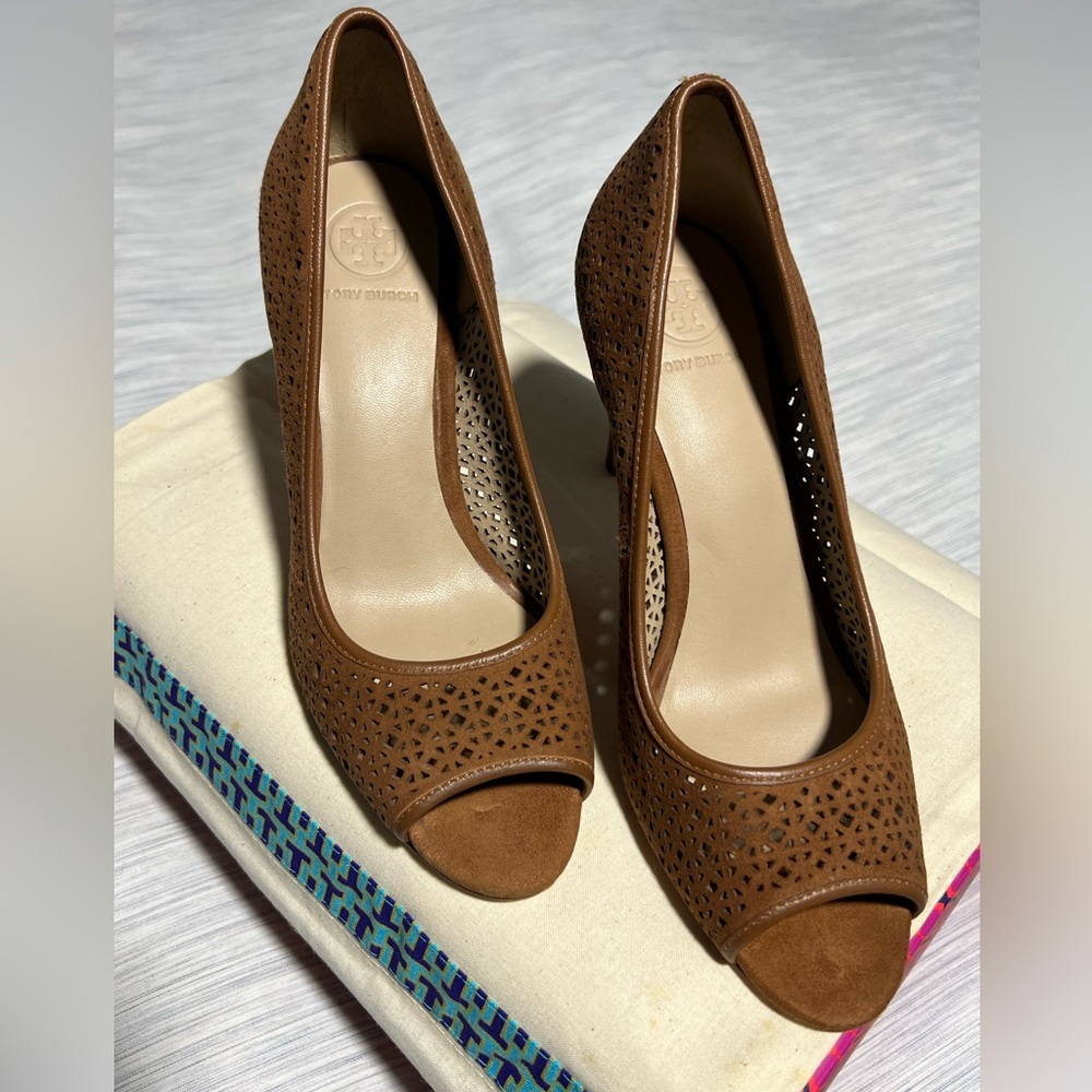TORY BURCH Elinor 90mm Pump-Kid Suede *6.5